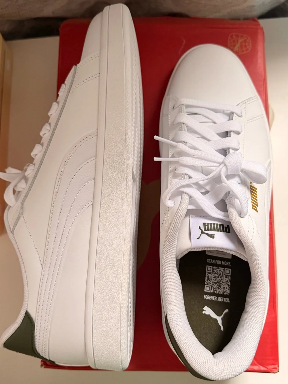 Puma Ace Court Sneakers White/Green Men’s 10.5 NIB